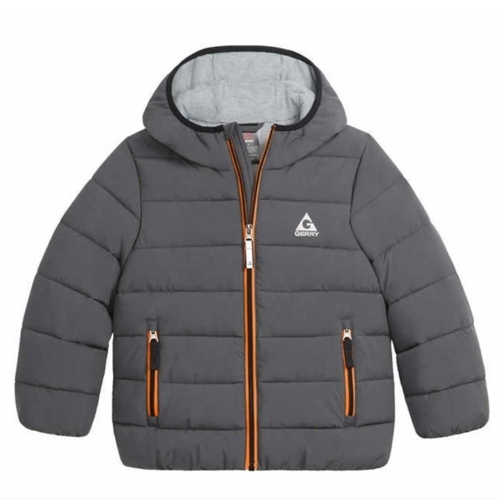 Gerry Weber Gray Puffer Jacket with Orange Accents